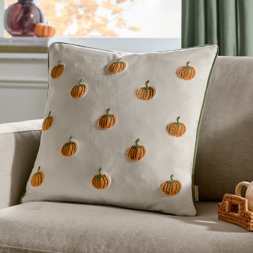  Cream Cushions - Pumpkin Spice Tufted Velvet Cushion Cover Multicolour Wylder