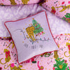 furn. Purrfect Fabyuleous Cushion Cover in Pink/Lilac