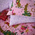 furn. Purrfect Christmas Duvet Cover Set in Pink/Lilac