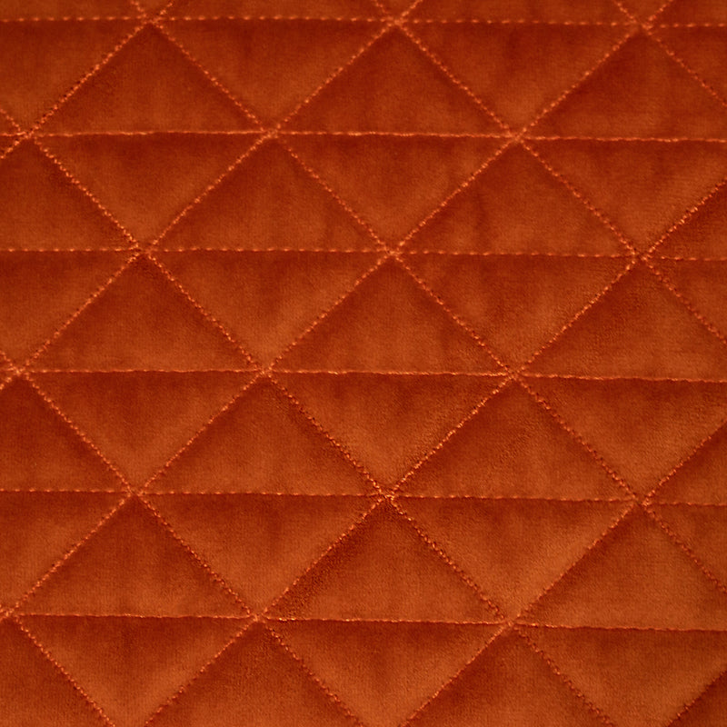 Paoletti Quartz Quilted Cushion Cover in Jaffa Orange/Teal