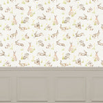 Voyage Maison Racing Hares 1.4m Wide Width Wallpaper in Cream