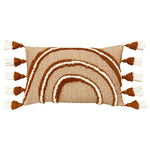 furn. Rainbow Tuft Tasselled Cushion Cover in Brick