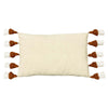 furn. Rainbow Tuft Tasselled Cushion Cover in Brick