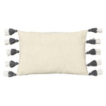 furn. Rainbow Tuft Tasselled Cushion Cover in Grey