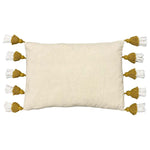 furn. Rainbow Tuft Tasselled Cushion Cover in Ochre