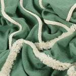 furn. Rainbow Tuft Tasselled Throw in Sage