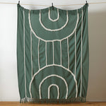 furn. Rainbow Tuft Tasselled Throw in Sage