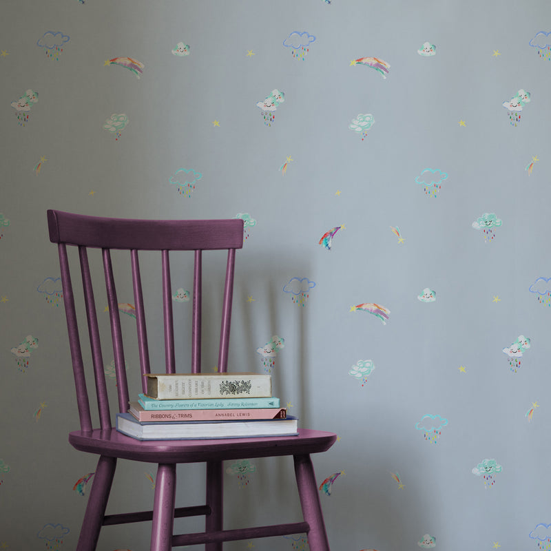 Voyage Maison Rainbow 1.4m Wide Width Wallpaper in Stone