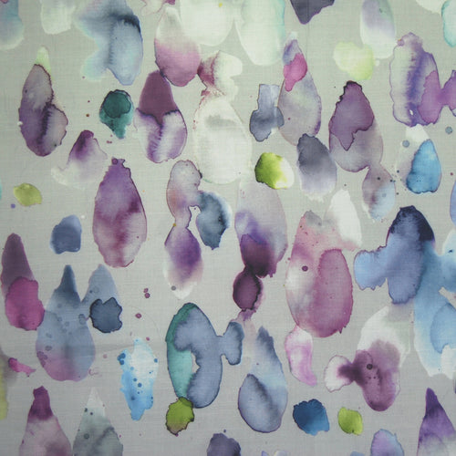 Voyage Maison Raindrops Printed Cotton Fabric in Damson