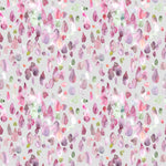 Voyage Maison Raindrops Printed Cotton Fabric in Raspberry