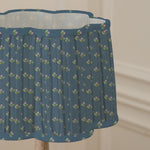 Floral Blue Lighting - Raja Pleated Scalloped Lamp Shade Denim Voyage Maison