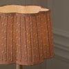 Floral Orange Lighting - Raja Pleated Scalloped Lamp Shade Terracotta Voyage Maison