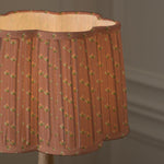 Floral Orange Lighting - Raja Pleated Scalloped Lamp Shade Terracotta Voyage Maison