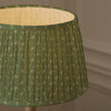 Floral Green Lighting - Raja Pleated Tapered Lamp Shade Sage Voyage Maison