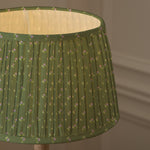 Floral Green Lighting - Raja Pleated Tapered Lamp Shade Sage Voyage Maison