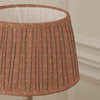 Floral Orange Lighting - Raja Pleated Tapered Lamp Shade Terracotta Voyage Maison