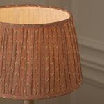 Floral Orange Lighting - Raja Pleated Tapered Lamp Shade Terracotta Voyage Maison