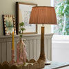 Floral Orange Lighting - Raja Pleated Tapered Lamp Shade Terracotta Voyage Maison