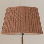 Floral Orange Lighting - Raja Pleated Tapered Lamp Shade Terracotta Voyage Maison