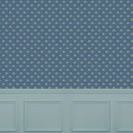 Floral Blue Wallpaper - Raja  1.4m Wide Width Wallpaper (By The Metre) Denim Voyage Maison