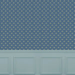 Floral Blue Wallpaper - Raja  1.4m Wide Width Wallpaper (By The Metre) Denim Voyage Maison