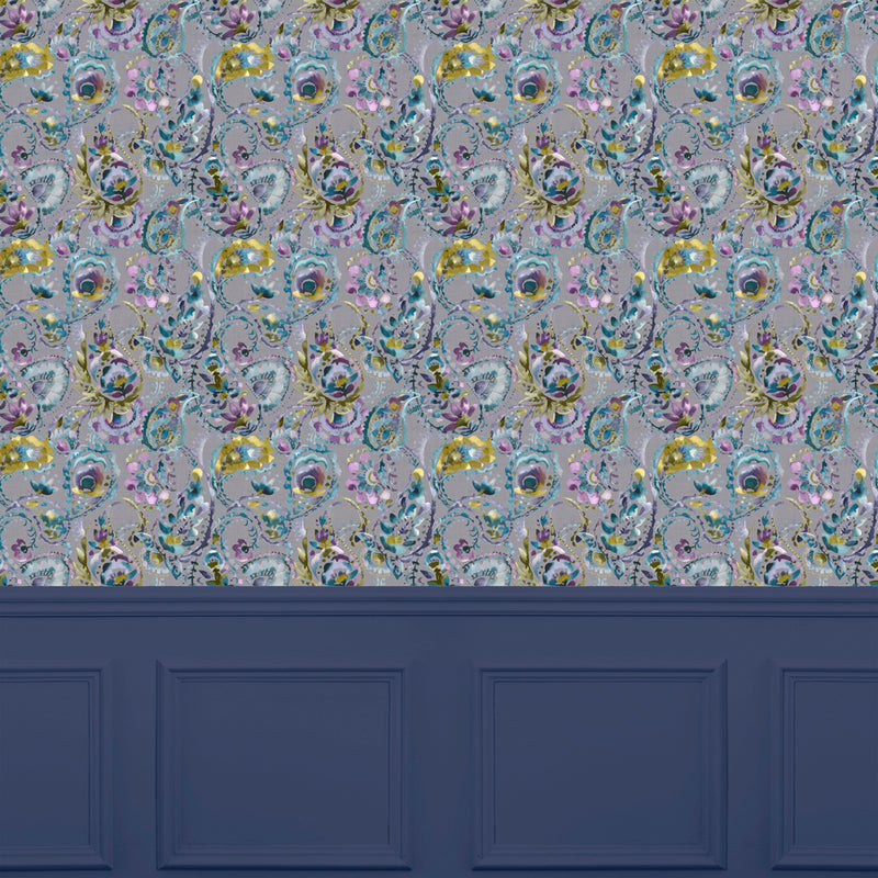 Voyage Maison Raja 1.4m Wide Width Wallpaper in Peacock