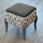 Additions Ralf Square Footstool in Arwen Frost