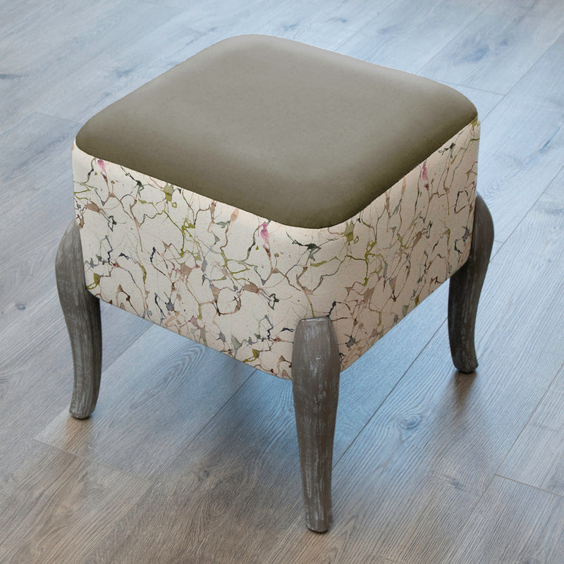 Additions Ralf Square Footstool in Carrara Meadow