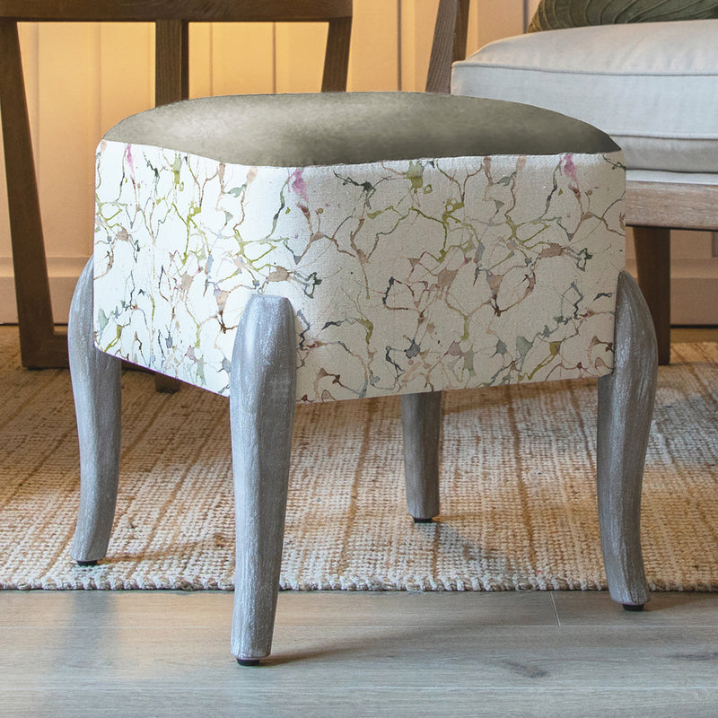 Additions Ralf Square Footstool in Carrara Meadow