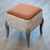 Additions Ralf Square Footstool in Carrara Rosewater