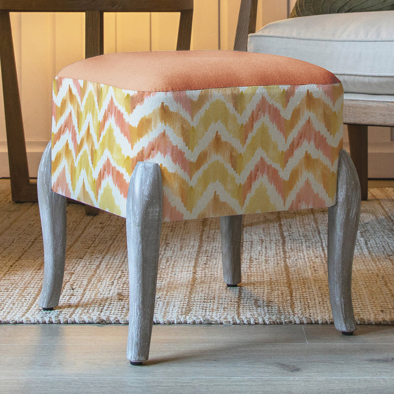 Additions Ralf Square Footstool in Savannah Amber