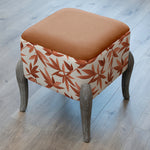 Additions Ralf Square Footstool in Silverwood Sienna