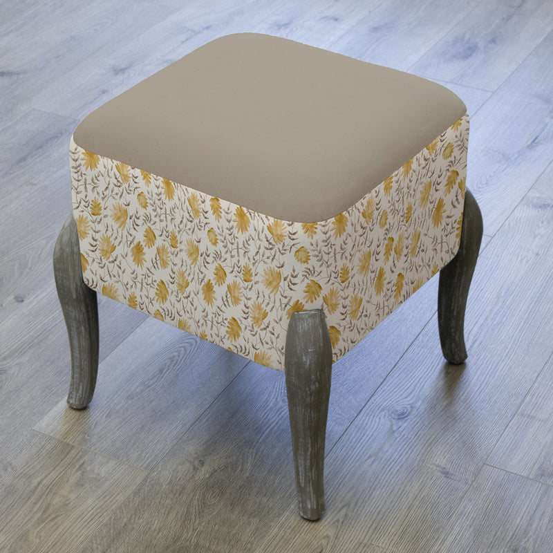 Floral Grey Furniture - Ralf  Footstool Slai Stone Voyage Maison