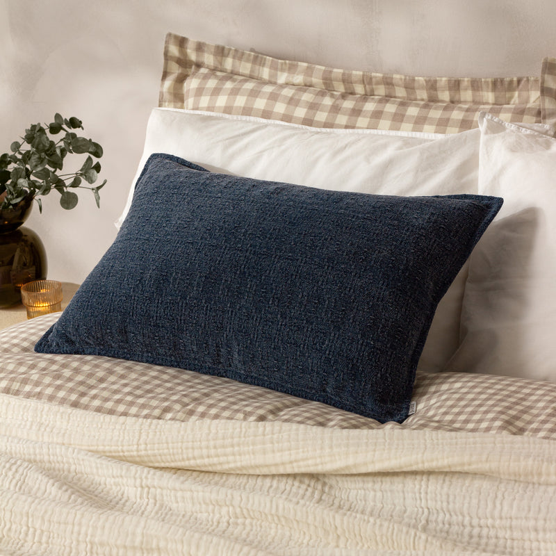 Not Applicable Blue Cushions - Ramas Jacquard Cushion Cover Indigo Yard