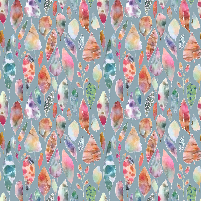 Voyage Maison Rangi Printed Cotton Fabric in Robins Egg