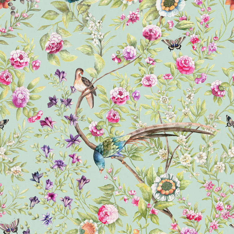 Voyage Maison Rapunzel 1.4m Wide Width Wallpaper in Aqua