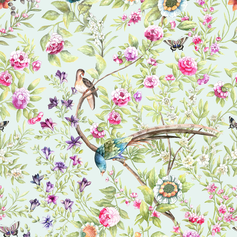 Voyage Maison Rapunzel 1.4m Wide Width Wallpaper in Duck Egg