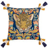 Wylder Regal Leopard Cushion Cover in Royal Blue