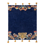 Wylder Regal Leopard Throw in Royal Blue