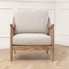 Plain Beige Furniture - Remi Rattan Chair Linen Voyage Maison