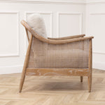 Plain Beige Furniture - Remi Rattan Chair Linen Voyage Maison