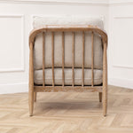 Plain Beige Furniture - Remi Rattan Chair Linen Voyage Maison
