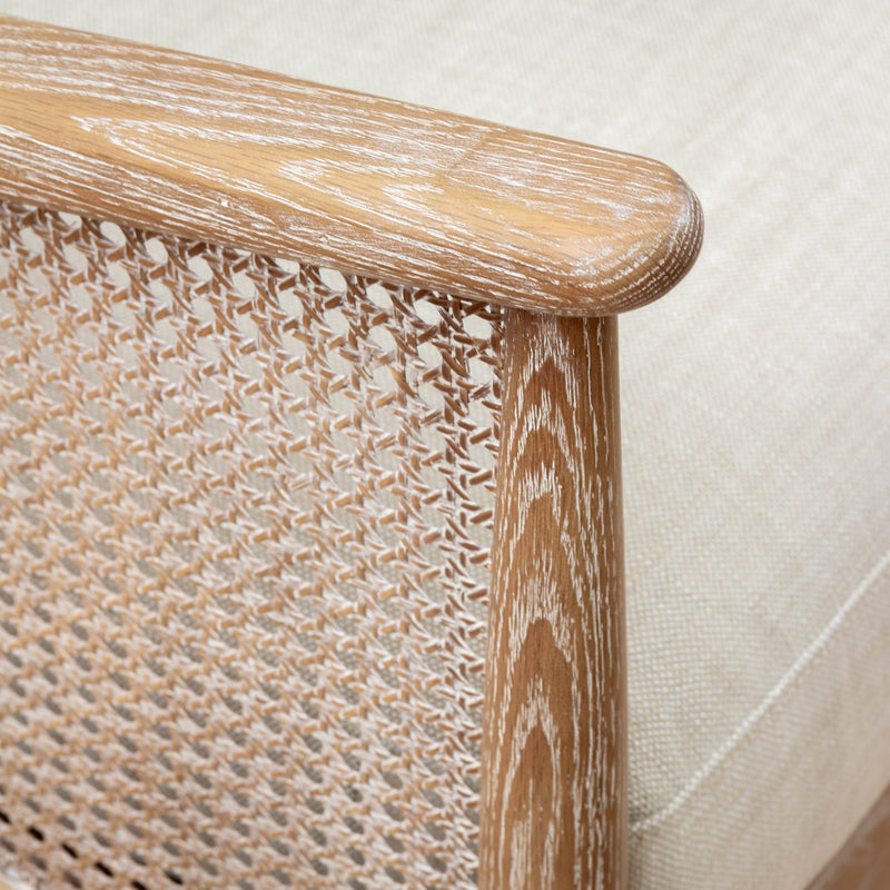 Plain Beige Furniture - Remi Rattan Chair Linen Voyage Maison