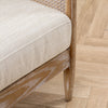 Plain Beige Furniture - Remi Rattan Chair Linen Voyage Maison