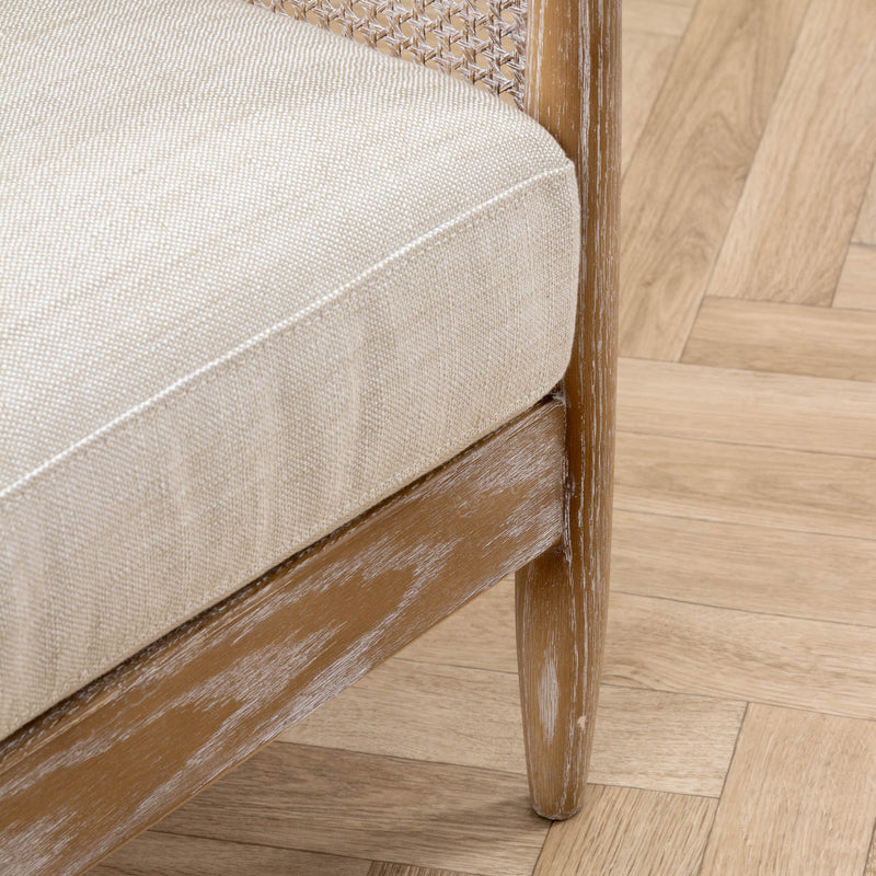 Plain Beige Furniture - Remi Rattan Chair Linen Voyage Maison