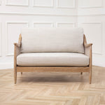 Plain Beige Furniture - Remi 2-Seater Rattan Chair Linen Voyage Maison