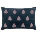 1973 Rennes Embroidered Cushion Cover in Navy