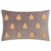 1973 Rennes Embroidered Cushion Cover in Taupe