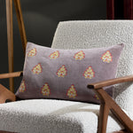 Rennes Embroidered Cushion Taupe