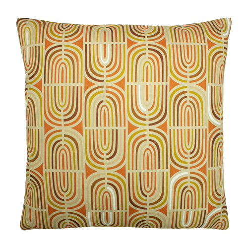 furn. Retro Rainbow Cushion Cover in Orange/Lime